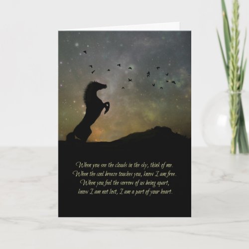 Loss of Horse Sympathy Card