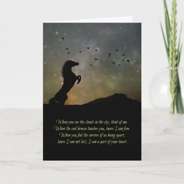 Loss of Horse Sympathy Card | Zazzle