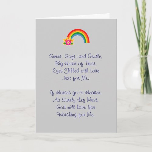 Loss of Horse Sympathy Card