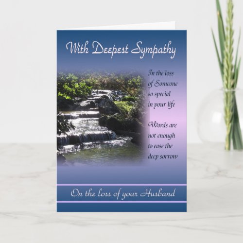 Loss of Husband _ With Deepest Sympathy Card