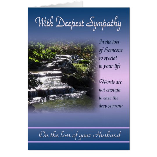Loss of Husband - With Deepest Sympathy Card | Zazzle