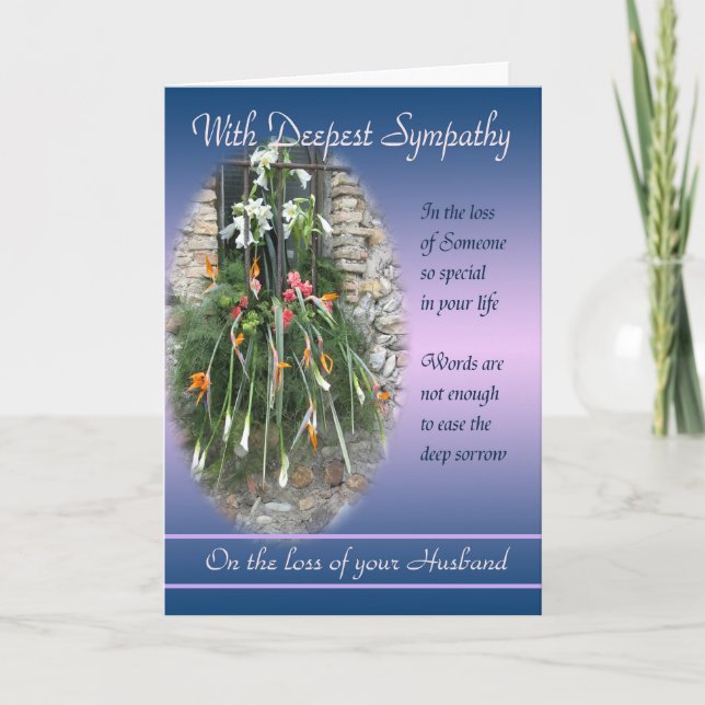 Loss of Husband - With Deepest Sympathy Card (Front)