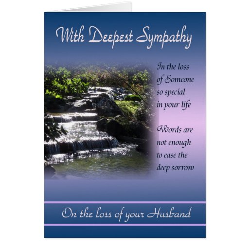 Loss of Husband - With Deepest Sympathy Greeting Card | Zazzle