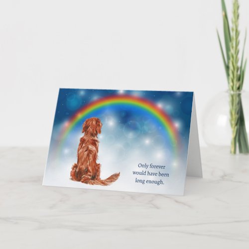 Loss of Irish Setter Dog Night Lights Sympathy