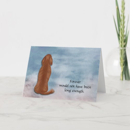 Loss of Irish Setter Dog Sympathy Card 