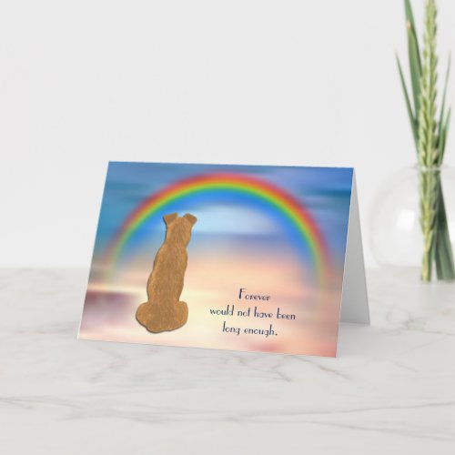 Loss of Irish Terrier Dog Rainbow Sympathy Card