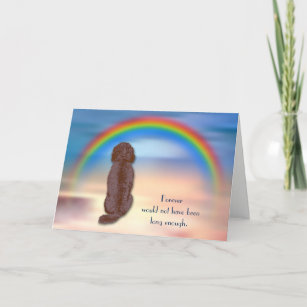 Loss of Labradoodle Dog Rainbow Sympathy Card