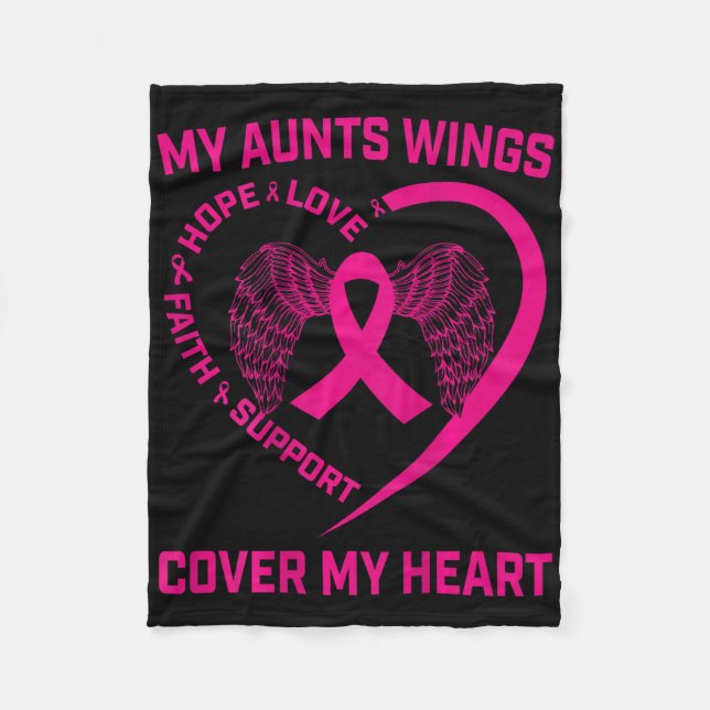 Loss Of Loved One Aunt Breast Cancer Awareness Ck  Fleece Blanket (Front)