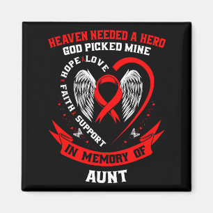 Loss Of Loved One Aunt Heart Disease Awareness Pro Magnet