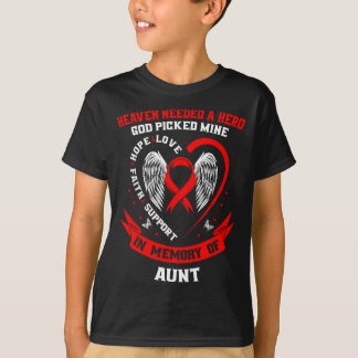 Loss Of Loved One Aunt Heart Disease Awareness Pro T-Shirt