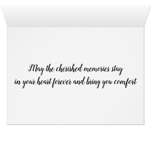 **LOSS OF LOVED ONE** MEMORIES TO CHERISH (Inside Horizontal (Bottom))