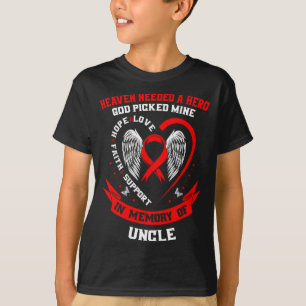Loss Of Loved One Uncle Heart Disease Awareness Pr T-Shirt