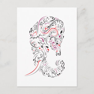 loss of mother elephant ornate sympathy card