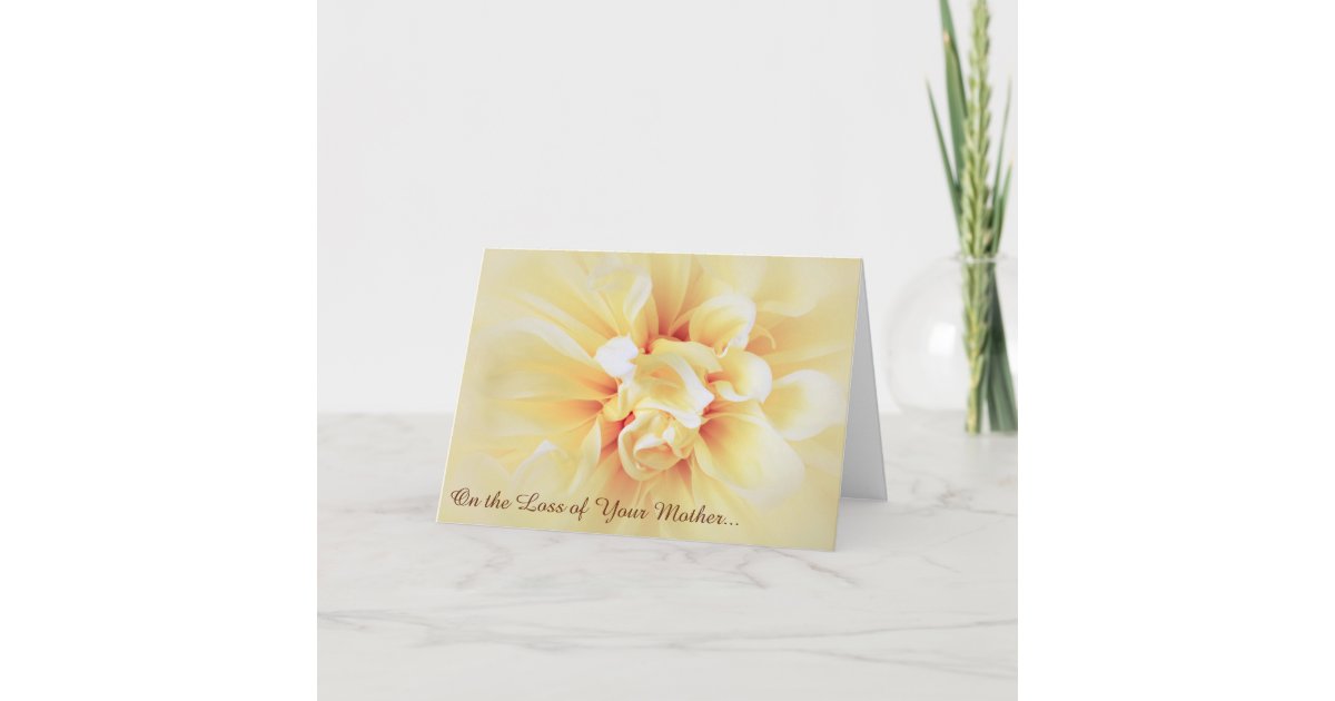 Loss of Mother Floral Sympathy Card | Zazzle.com