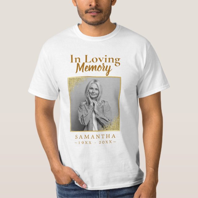 Loss of Mother Photo Celebration of life T-Shirt (Front)