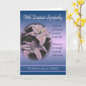 Loss of Mother - With Deepest Sympathy Card (Yellow Flower)