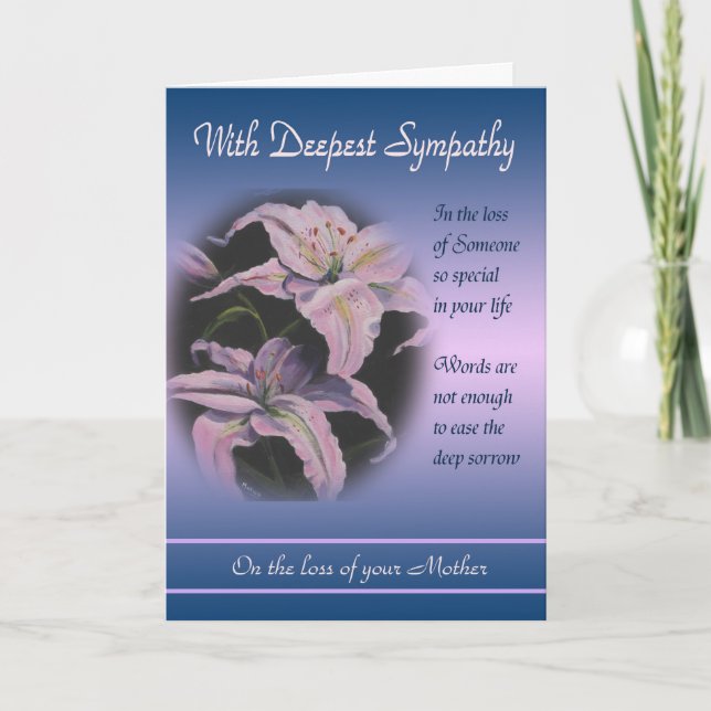 Loss of Mother - With Deepest Sympathy Card (Front)