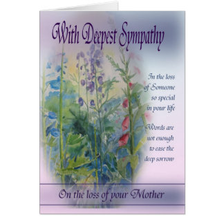 Loss Of Mother Sympathy Cards | Zazzle