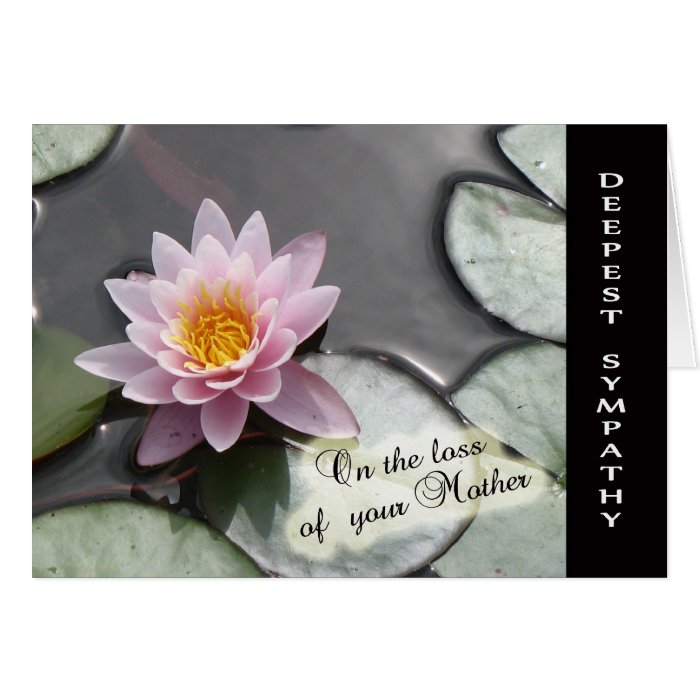 Loss of Mother - With Deepest Sympathy Card | Zazzle