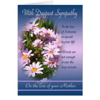 Loss Of Mother Sympathy Cards | Zazzle