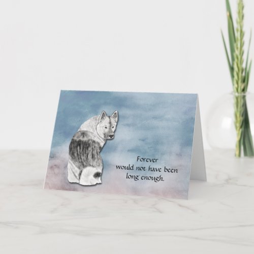 Loss of Norwegian Elkhound Dog Sympathy Card 