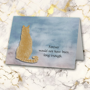 Loss of Orange Tabby Cat Sympathy Card