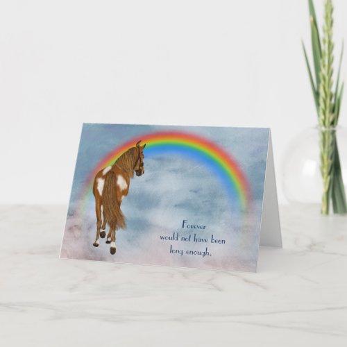 Loss of Paint Horse Condolence Sympathy Card