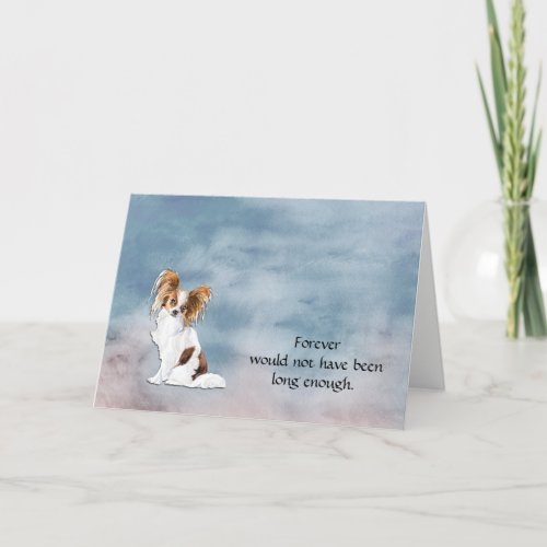 Loss of Papillon Dog Condolence Card