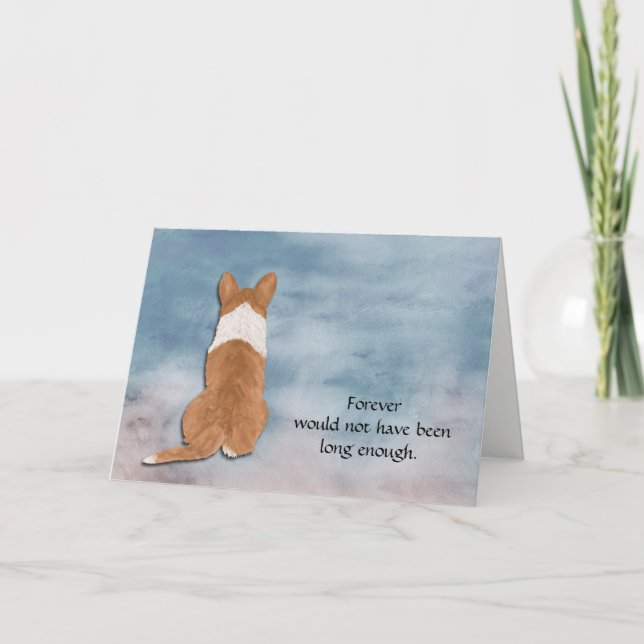 Loss of Pembroke Corgi Condolence Sympathy Card (Front)