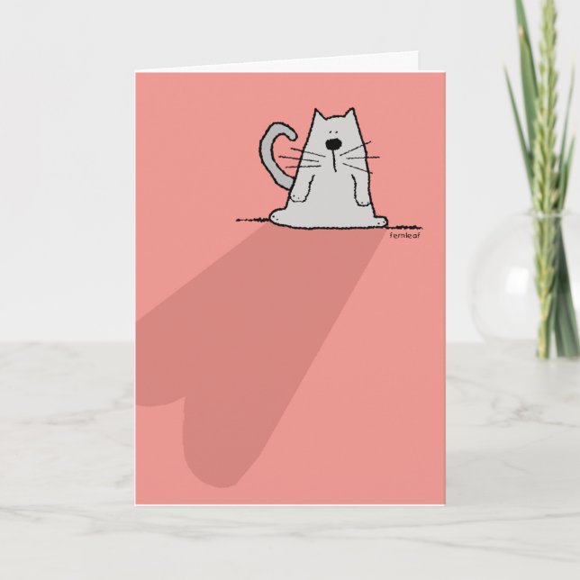 Loss of Pet, Cat, Heart Card (Front)