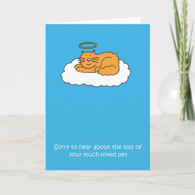 Loss of Pet Cat Sympathy Card (Front)