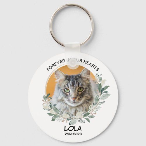 Loss of Pet Custom Photo Pet Memorial Favor Keychain