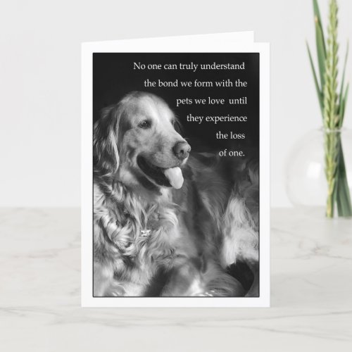 Loss of Pet Dog Sympathy Card Labrador Retriever 