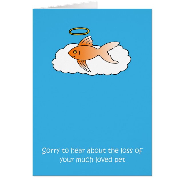 Loss of Pet Fish Sympathy Cards (Front)
