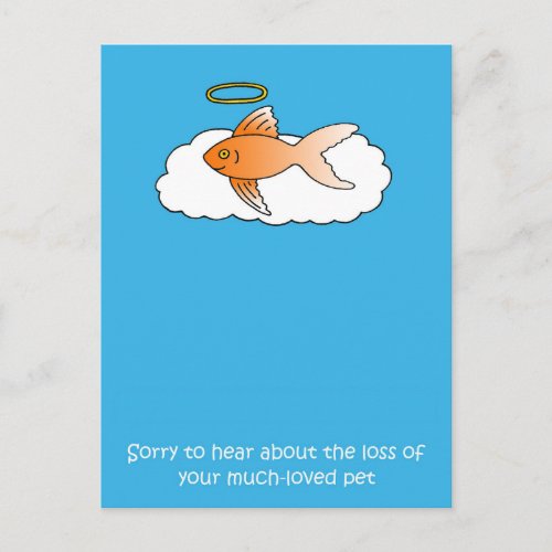 Loss of Pet Fish Sympathy Postcard
