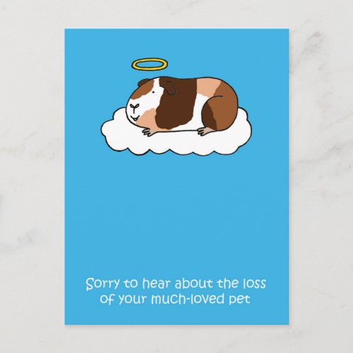 Loss of Pet Guinea Pig Sympathy Postcard