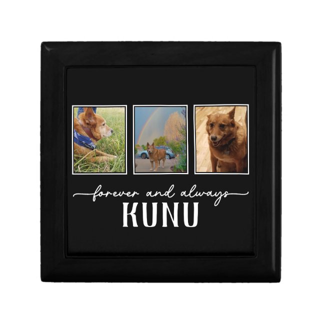 Loss of Pet Personalized Memorial Photo Collage Gift Box (Front)