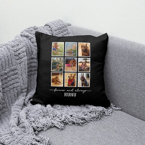 Loss of Pet Personalized Memorial Photo Collage Throw Pillow