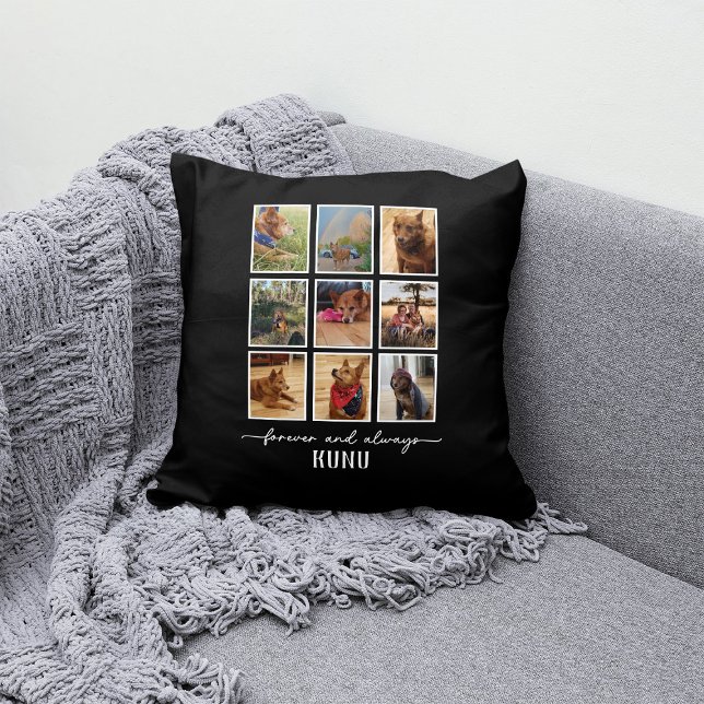 Loss of Pet Personalized Memorial Photo Collage Throw Pillow (Creator Uploaded)