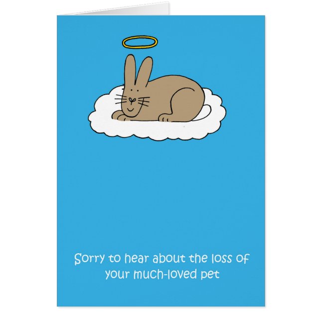 Loss of Pet Rabbit Sympathy Cards (Front)
