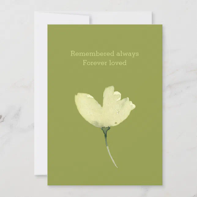 Loss of Pet Sympathy Condolences Floral Flat Card Zazzle