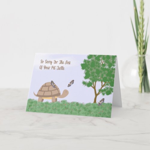 Loss of Pet Turtle Sympathy Card