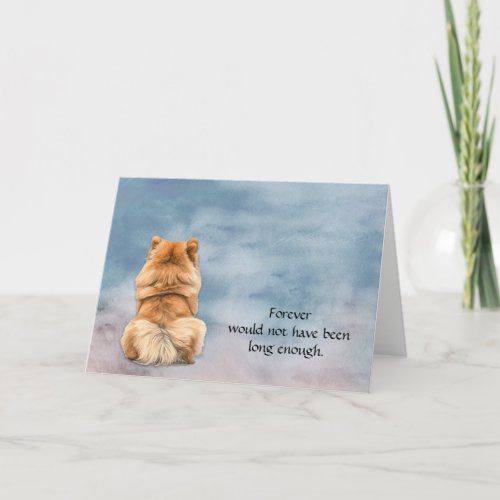 Loss of Pomeranian Condolence Sympathy Holiday Card