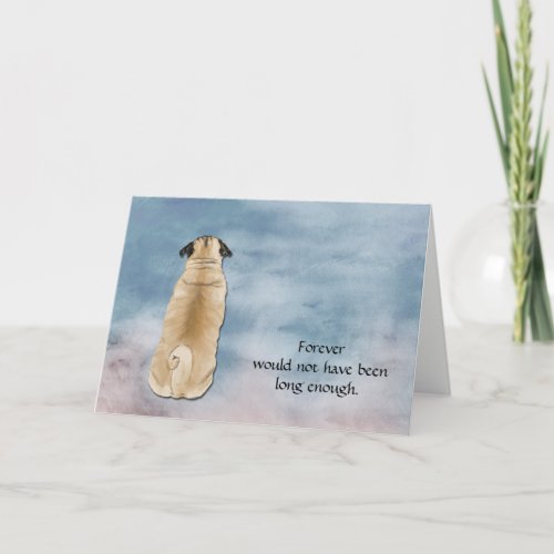 Loss of Pug Condolence Sympathy Card