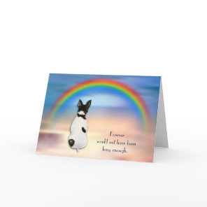 Loss of Rat Terrier Dog Rainbow Sympathy Card