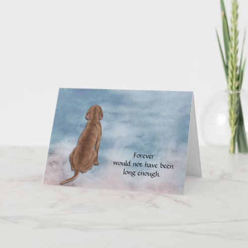 Loss of Red Weimaraner Dog Sympathy Card 