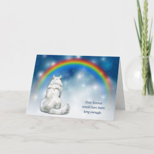 Loss of Samoyed Dog Night Lights Sympathy Holiday Card