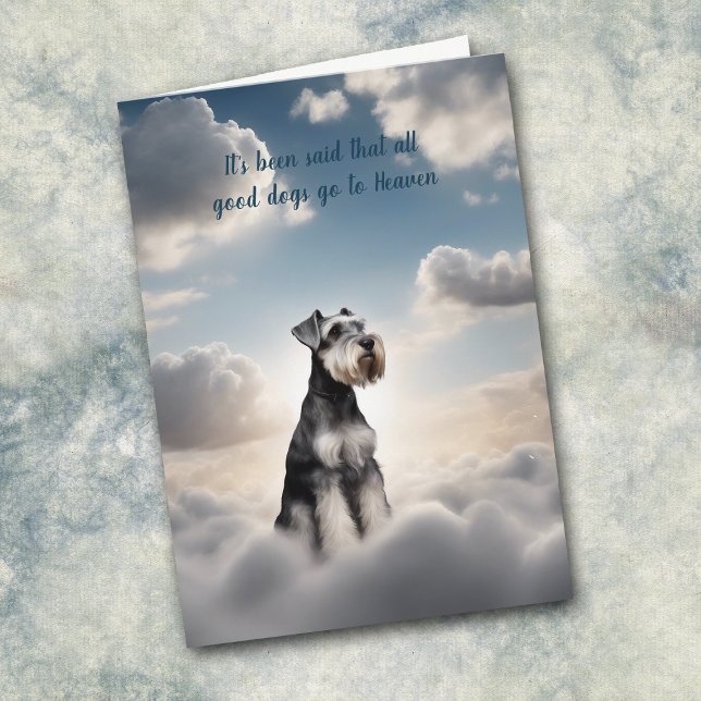 Loss of Schnauzer Terrier Dog Heaven Sympathy Card (Creator Uploaded)
