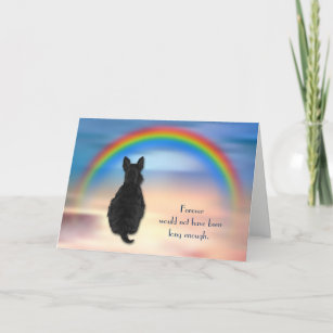 Loss of Scottie Dog Rainbow Sympathy Card