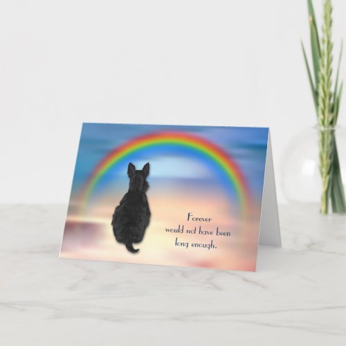 Loss of Scottie Dog Rainbow Sympathy Card